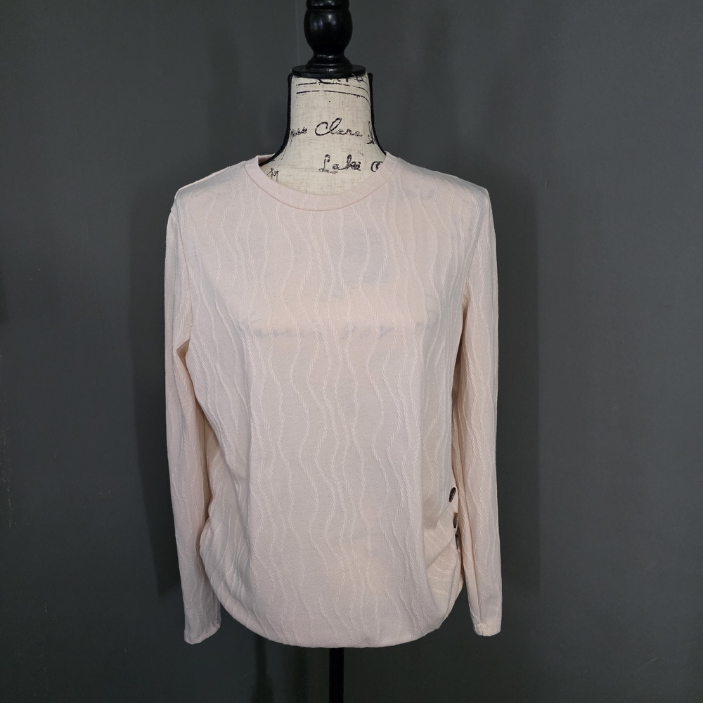 Chic Blush Long Sleeve Women's Top